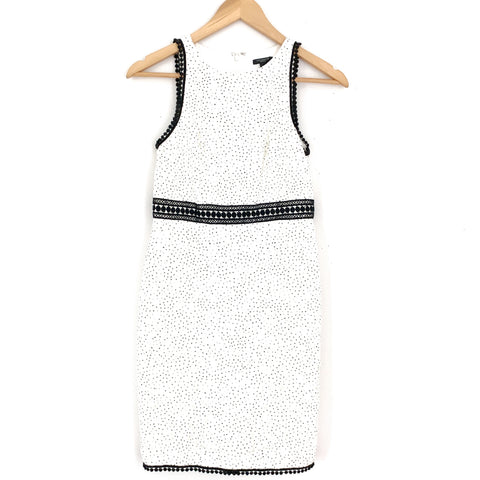 Ann Taylor White/Black Polka Dot Lace Crochet Dress- Size 00P – The Saved Collection