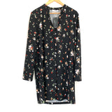 Mango Black Floral Long Sleeve Dress NWT- Size 8
