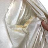 No Brand Cream Metallic Crop Zip Up Top- Size S (See Notes)