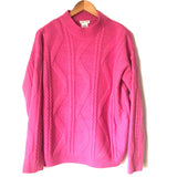 Main Strip Hot Pink Knit Sweater-Size M