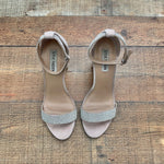 Steve Madden Nude Rhinestone Heels- Size 10