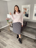 Caslon Pink Wool Blend Cowl Neck Sweater- Size 1X