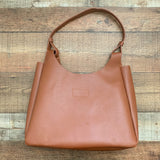 Pre-Owned Neiman Marcus Camel Leather Tote Bag (see notes)
