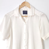 Abercrombie & Fitch Ivory Button up Short Sleeve Top- Size S