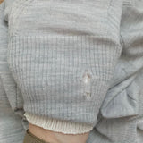 Rag & Bone Heathered Grey Extra Fine Merino WoolCardigan with Cream Lining- Size ~S (see notes)