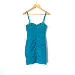 Venus Teal Ruched Tank or Strapless Dress- Size 2 (removable straps)