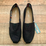 TOMS Black Alpargata Canvas Slip On NWT- Size 11
