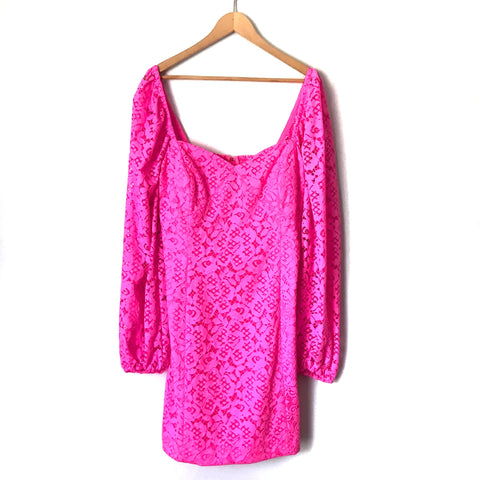 Lilly Pulitzer Hot Pink Lace Juliah Dress NWT- Size 16 (fits like 14)