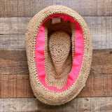 Lilly Pulitzer Raffia with Pink/Blue/Green Band Fedora (see notes)