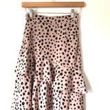 Vestique Animal Print Ruffle Asymmetrical Skirt- Size S