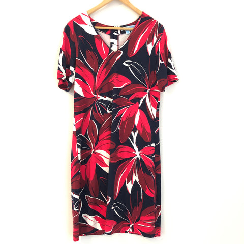 Draper James Black and Red Floral Dress- Size M