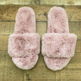 The Drop Zephyr Pink Marina Faux Fur Cottage Slipper- Size 12