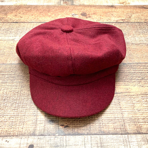 No Brand Maroon Baker Boy Hat