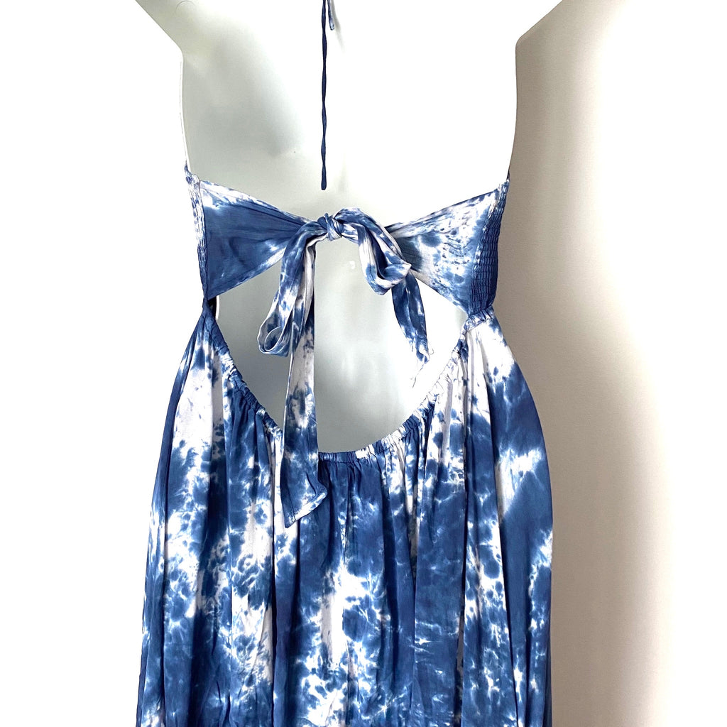 Aakaa Blue Tie Dye Maxi Dress- Size L – The Saved Collection