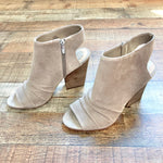 Vince Camuto Open Toe Side Zipper Booties- Size 9.5