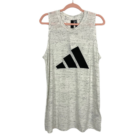 Adidas Gray/Black Heathered Adidas Logo Tank NWT- Size 1X