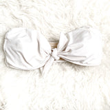 Albion White Bandeau Bathing Suit Top- Size XL