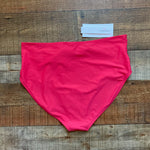 Pink Desert Bisou Raspberry Tie Front High Waisted Bikini Bottoms NWT- Size XL