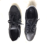 Time and Tru Black Glitter Star Detail Sneakers- Size 8 1/2