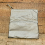 The Drop Metallic Silver Zipper Fold Over Clutch (LIKE NEW)