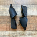 Express Black Wedge Slide Sandals NWT- Size 8