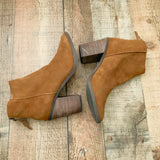 BP Leather Camel Zip Back Booties - Size 7 (See Notes)