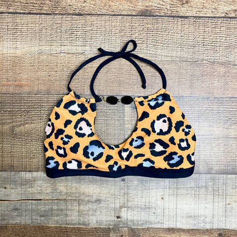 Azure Orange Animal Print Reversible Bikini Top- Size M (we have matching bottoms)