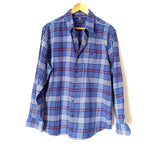 Vineyard Vine Blue Plaid Slim Longshore Shirt- Size L