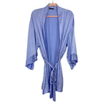 Josie Natori Purple Silk Short Robe- Size L