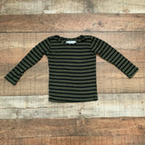 Cozys Olive Striped Pajama Set- Size 18-24M