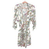Soma White Cool Nights Short Piped Robe- Size S/M
