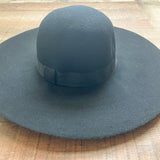 D&Y Black Belted Wool Hat- Size One Size Fits Most