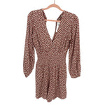 Abercrombie & Fitch Polka Dot Hook & Eye Closure Smocked Waist Romper NWT- Size S (see notes)