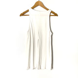 Wishlist White Razorback Tank Top With Back Slit- Size M