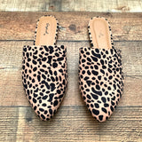 Qupid Animal Print Pointed Toe Mules- Size 8.5 (Great Condition)