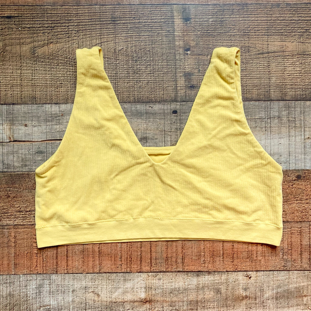 Soma Yellow Ribbed Sports Bra/Bralette- Size XL – The Saved Collection
