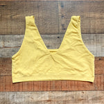 Soma Yellow Ribbed Sports Bra/Bralette- Size XL