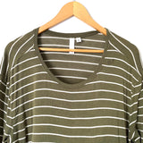 BP Olive and White Striped Tunic- Size L (see notes)