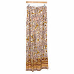 Band of Gypsies Blush Gold Floral Drawstring Waist Pants NWT- Size XS (Inseam 29.5”)