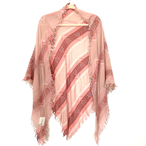 Wilfred Pink Printed Wool Triangle Scarf