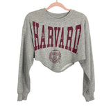 Forever 21 Heathered Gray Harvard Rounded Hem Cropped Sweatshirt NWT- Size M (sold out online)