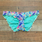 Victoria's Secret Bright Patterned Ruched Back Swim Bottom- Size ~M (See Notes - We Have Matching Top!)