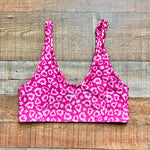 Gold Sheep Pink Leopard Print Sports Bralette- Size L (we have matching leggings)