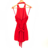 DO+BE Red Halter Romper with Side Cuts- Size S