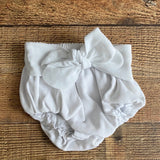 Mayoral White Bow Diaper Cover- Size 1-2M