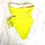 Eloquii Lime Green Strapless Removable Pads Side Cut Out One Piece- Size 12 (sold out online)