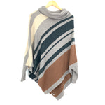 LOFT Striped Dolman Style Turtleneck Poncho Sweater- Size XS/S