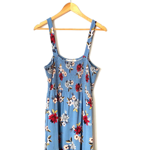 Loft Floral Smocked Tiered Maxi Dress- Size L (see notes) – The Saved  Collection