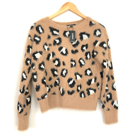 Express Leopard Fur Sweater NWT- Size XS