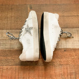 No Brand White Star Print Animal Print Lace Sneakers- Size 39 (US 8.5)